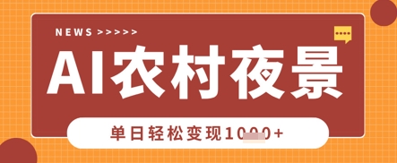 Deepseek制作农村夜景视频，一条视频点赞20W+，单日变现数张-静昭俊轻创站