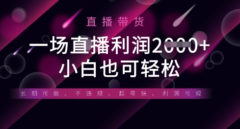 半无人直播带货，一场利润数张，适合所有平台玩法，小白也可轻松-静昭俊轻创站